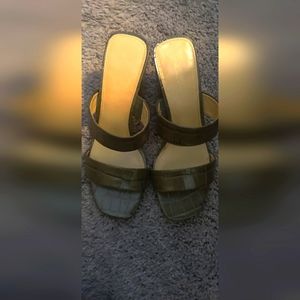 Alligator print Michael Kors Wedge Sandals 8M